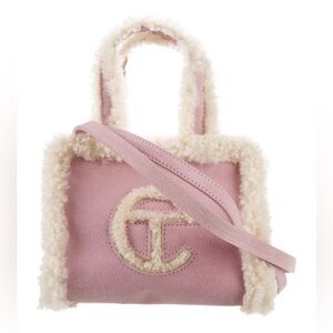 Telfar Blush Shearling Mini Bag UGG  Telfar shearling crossbody bag